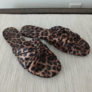 ZARA Animal print knotted sandals NWOT